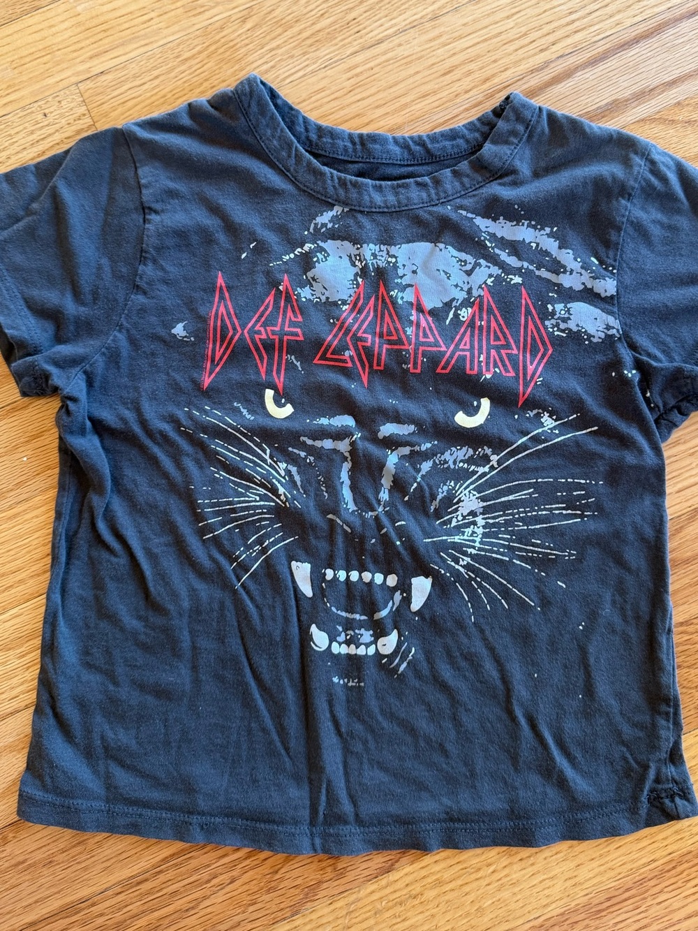 Chaser Black Def Leppard Panther Vintage Kid’s Boys Graphic Tee Size 5